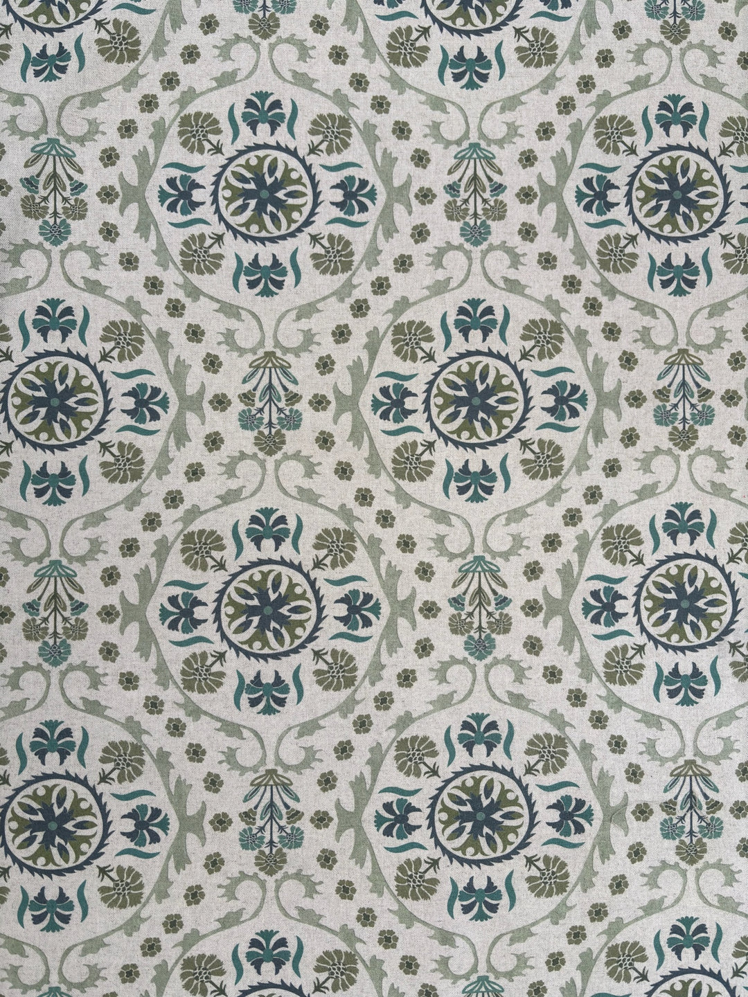 Edna New Linen - Indigo/Soft Green