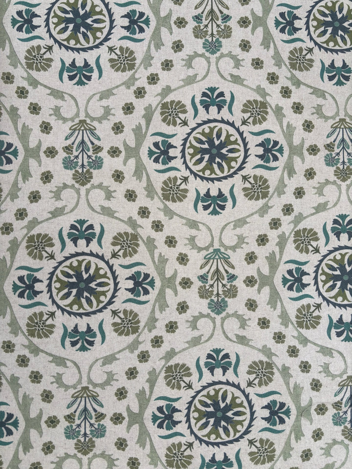 Edna New Linen - Indigo/Soft Green