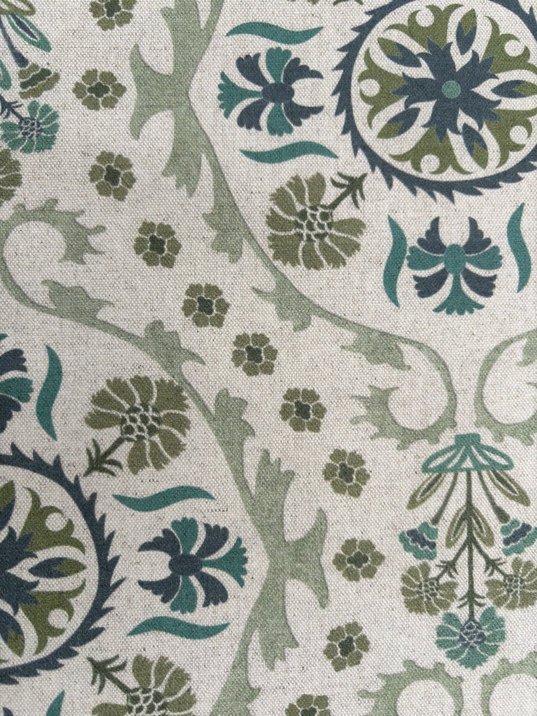 Edna New Linen - Indigo/Soft Green