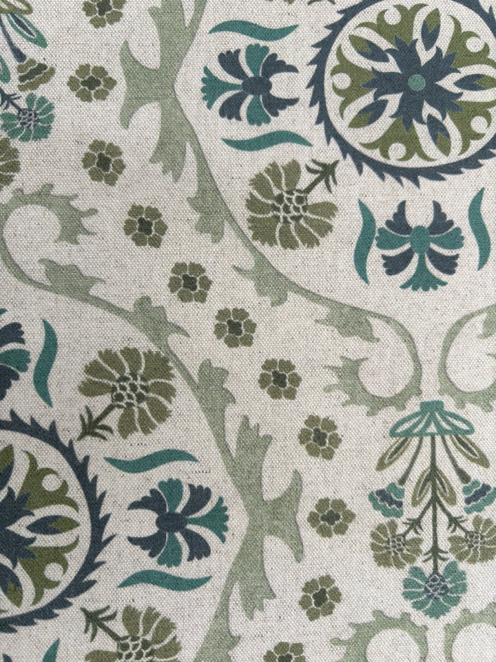 Edna New Linen - Indigo/Soft Green