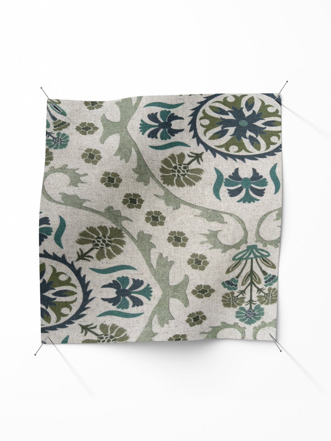Edna New Linen - Indigo/Soft Green