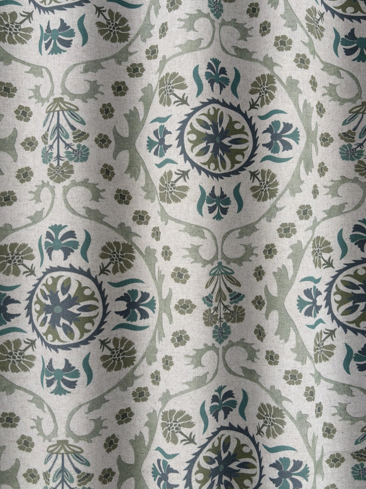 Edna New Linen - Indigo/Soft Green