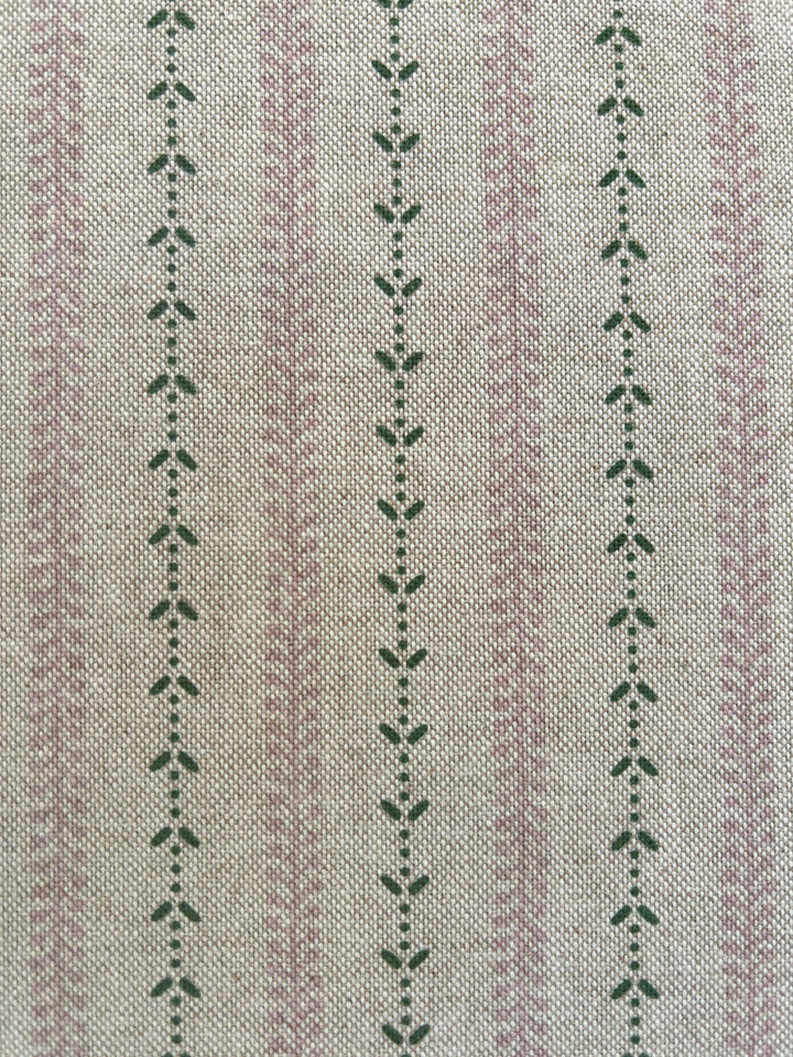 Selby Linen - Soft Pink / Green