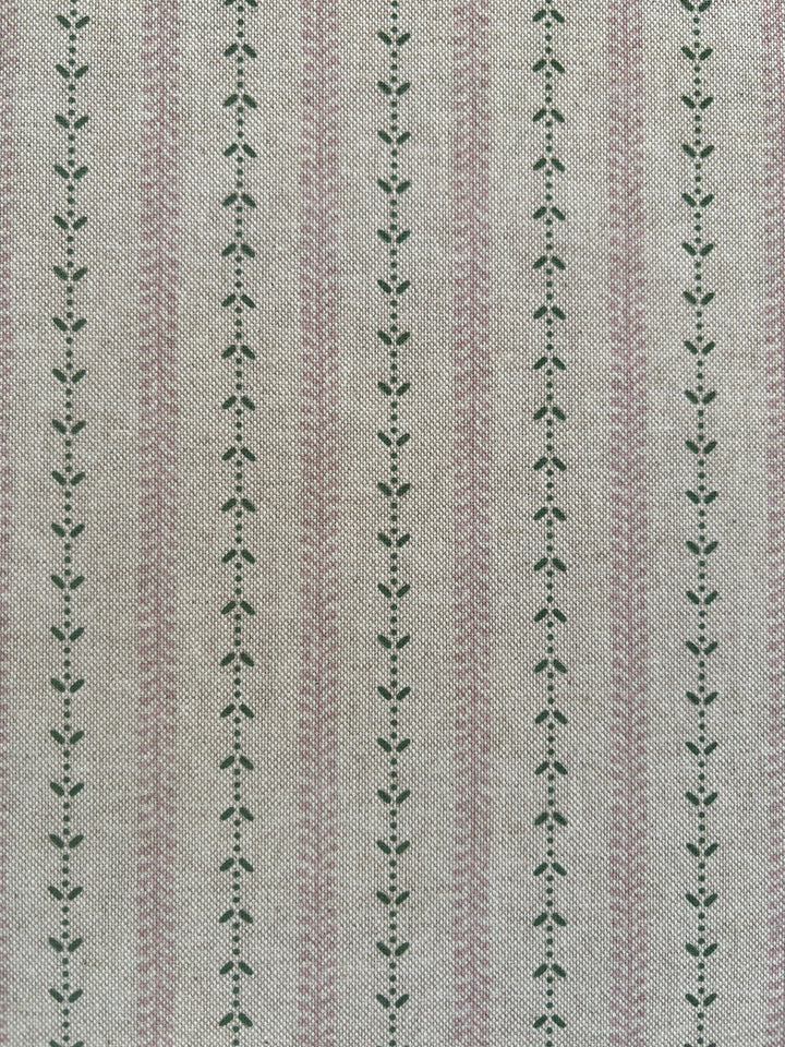 Selby Linen - Soft Pink / Green