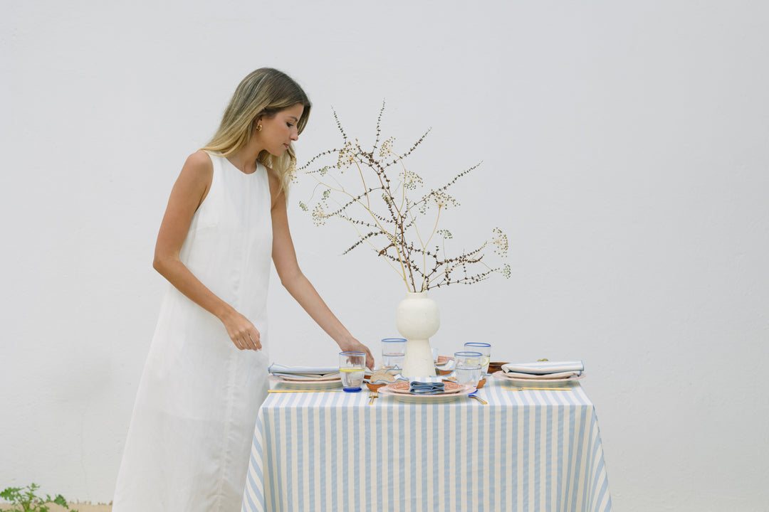 Barra Table Cloth - Sky Blue