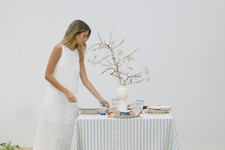 Barra Table Cloth - Sky Blue